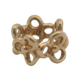 Pandora Solid 14kt Yellow Gold Trinity Flower Spacer Slider Charm