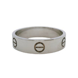Cartier Solid 18kt White Gold Classic 5.5mm Love Ring Size 10.5 63
