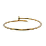 Cartier Small Model Juste un Clou Nail Bangle Bracelet in 18kt Yellow Gold Size 17 6.7"