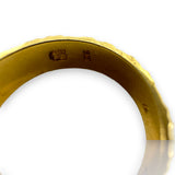 Vintage 1950-70s Solid 18kt Yellow Gold Textured Band Stackable or Wedding Size 4.5 Ring