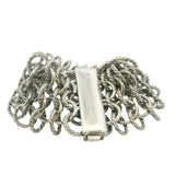 Retired David Yurman Solid 925 Sterling Silver Atlas Chainmail Wide 7.25" Bracelet