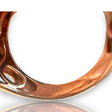 Custom Made Solid 14kt Rose Gold Large Bauble Ring with Simulated Glass Quartz, Lab Rubies, and Diamonds Size 7