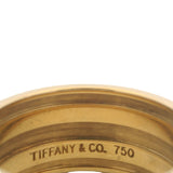Vintage Tiffany & Co Solid 18kt Yellow Gold Double Grooved Wide Atlas Ring Band Size 6