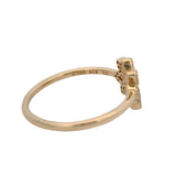 Pandora Solid 14kt Yellow Gold and Cubic Zirconia Lace Botanique Ring Size 8.5