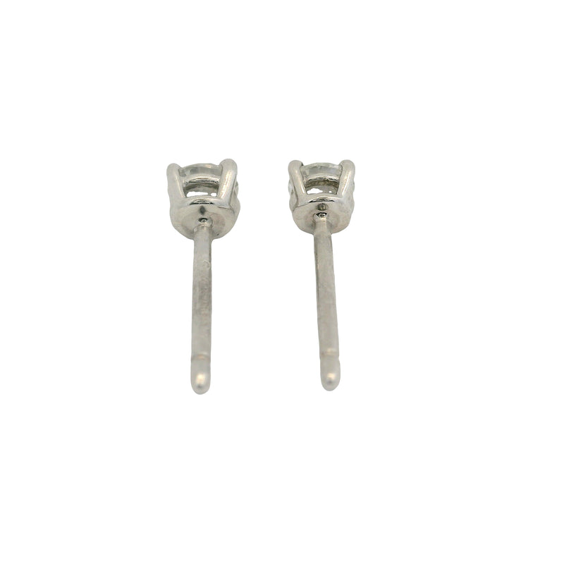 Tiffany & Co Solid 950 Platinum Solitaire 0.31ctw Diamond Stud Earrings