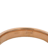 Russian Soviet Solid 14kt Yellow Gold and Single-Cut Diamond Pave Half-Eternity Band Size 7