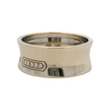 Tiffany & Co Solid 18kt White Gold 1837 Medium Concave Band Size 7