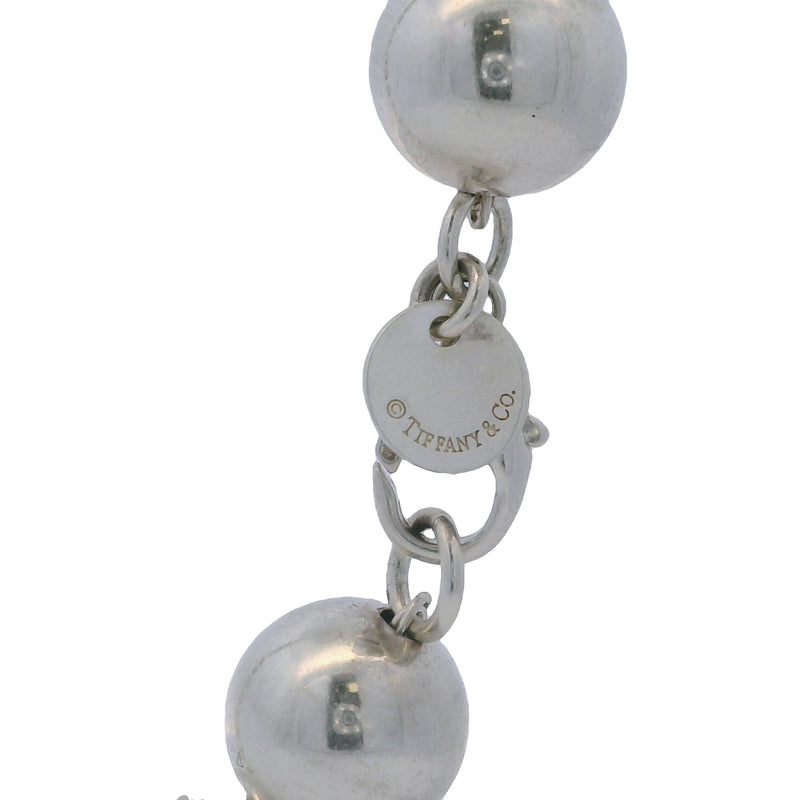 Tiffany & Co HardWear Collection Ball Necklace in 925 Sterling Silver 18" 10mm Beads (2)