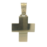 Triantos Solid 14kt Yellow and White Gold 2-Tone Cross Necklace Pendant