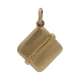 Vintage Solid 14kt Yellow Gold Cigarette Case Dangle Charm