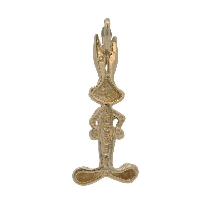 Vintage 1990 Warner Brothers Solid 14kt Yellow Gold Bugs Bunny Charm