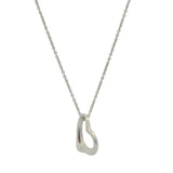 Tiffany & Co Elsa Peretti 925 Sterling Silver 22mm Open Heart Pendant On 16" Chain