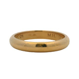 Cartier Solid 18kt Yellow Gold 3.5mm Classic Wedding Stackable Band Size 56 7.5