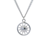 Vintage 2003 Tiffany & Company 925 Sterling Silver Sun Pendant 16" Double Chain Necklace