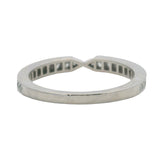 Chaumet Solid 950 Platinum and G VS 0.38ctw Diamond Half-Eternity Triomphe de Chaumet Band Ring Size