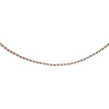 Solid 14kt Rose Gold 16mm Round Coral Pendant with Diamond Halo on 20" Thin Box Chain