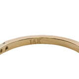 14kt Yellow Gold and CZ Cubic Zirconia Half-Eternity Stackable Band Ring Size 6.5