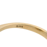 Vintage Solid 14kt Yellow Gold and Sapphire Cocktail Ring with Diamond Halo Size 6.5