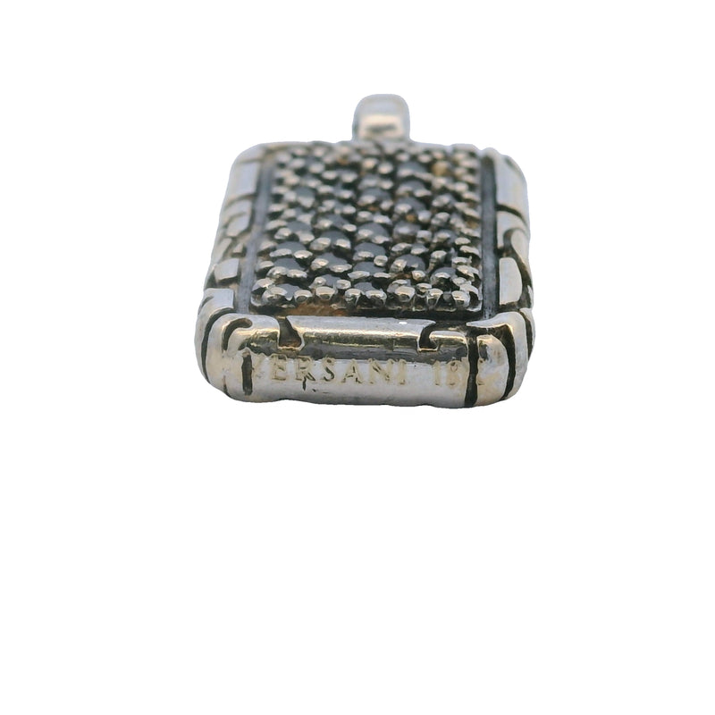 Versani Black Diamond 14K 585 White Gold 18k 750 Charm Pendant
