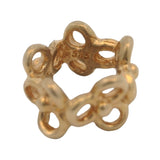 Pandora Rare Retired 14kt Yellow Gold Trinity Flower Floral Bracelet Charm (1)