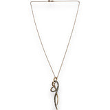 LeVian 14kt Solid Rose Gold 18" Ribbon Heart Necklace with 0.50ctw Champagne "Chocolate" Diamonds