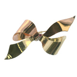 Vintage 1930s Eckfeldt & Ackley Tri-Tone 14kt Gold Diamond Lab Ruby Bow Brooch