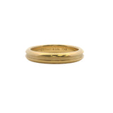 Vintage Tiffany & Co Solid 18kt Yellow Gold Single Grooved Atlas Ring Size 6