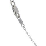 Le Vian Solid 14kt White Gold Aquamarine Diamond Ribbon Crossover Necklace 18"