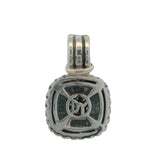 David Yurman 925 Sterling Silver 18kt Yellow Gold Albion Diamond Enhancer Pendant