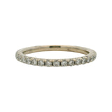 Solid 18kt White Gold Diamond 2mm Stackable Eternity Wedding Band Size 6.25