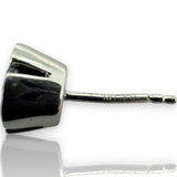 EFFY Jewelry 14kt Solid White Gold Bezel Set Onyx 7.5mm Stud Earrings
