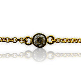 SMC Solid 14kt Gold 18" Diamond Station Necklace with 0.40ctw White Diamonds