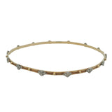 Armenta Solid 18kt Yellow Gold and Sterling Crivelli and Granulation Bangle Bracelet 7.75"