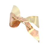 Vintage 1930s Eckfeldt & Ackley Tri-Tone 14kt Gold Diamond Lab Ruby Bow Brooch