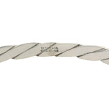 Vintage Tiffany & Co 925 Sterling Silver Twist Knife Edge 7.75" Bangle Bracelet