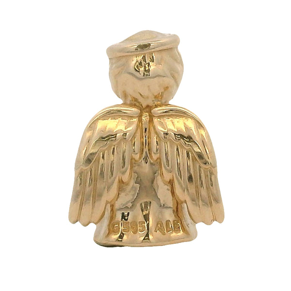 Pandora Retired Rare Solid 14kt Yellow Gold Angel of Love Slider Charm