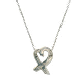 Tiffany & Co Paloma Picasso Collection Loving Heart 16" Necklace In 925 Sterling Silver