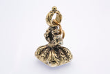 Victorian Quartz Non Carved Intaglio Charm 925 Sterling Silver Fob Seal Pendant
