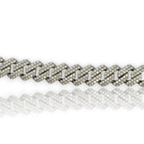 Miami Cuban Link Chain Iced Hip Hop 925 Silver Necklace Moissanite 18" 10mm Cert