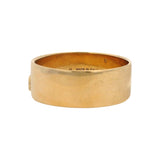 Toteme Solid 18kt Yellow Gold and Diamond Midi or Pinky Ring Cigar Band Size 3
