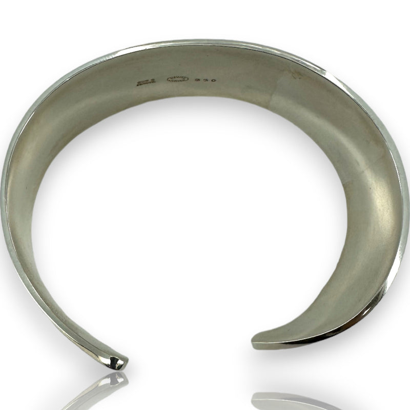 Post-1945 Georg Jensen 925 Sterling Silver Wrap Cuff Bracelet #330 Made In Denmark