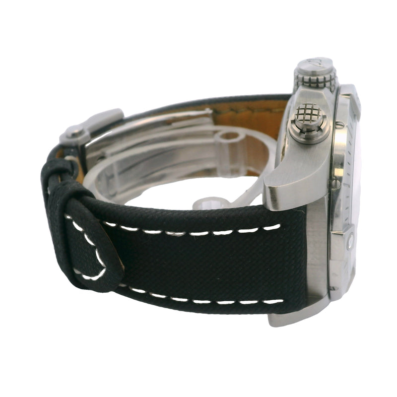Breitling Super Avenger A13375 48mm Stainless Steel Black Dial Watch