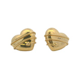 Vintage 1994 Tiffany & Co Solid 18kt Yellow Gold Cupid's Arrow Heart Stud Earrings