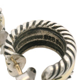 David Yurman Cable Collectibles 925 Sterling and 14k Yellow Gold Huggie Hoops Earrings