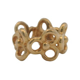Pandora Rare Retired 14kt Yellow Gold Trinity Flower Floral Bracelet Charm (1)