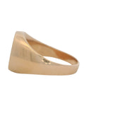Vintage Solid 18kt Rose Gold Simple Oval "R" Block Lettering Signet Ring Size 7