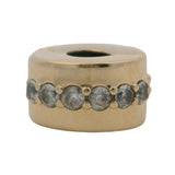 Pandora Solid 14kt Yellow Gold and Cubic Zirconia Clip Spacer Charm