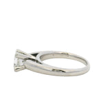 Solid 14kt White Gold and 1.08ct Princess Cut Diamond Solitaire IGI Certified Engagement Ring Size 6