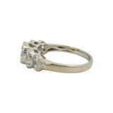 HJ Namdar Solid 14kt White Gold 1.82ctw G/VS Diamond Tiered Cluster Ring Size 7