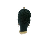 Vintage Corletto Italian 18kt Yellow Gold Wooden Blackamoor Head Pendant with Coral Necklace